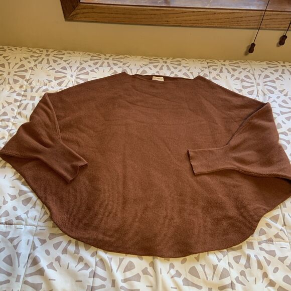 Kerisma Ryu 'Clara' Sweater Rust Burnt Orange Ribbed Knit Dolman Sleeve Size S/M - Picture 6 of 7